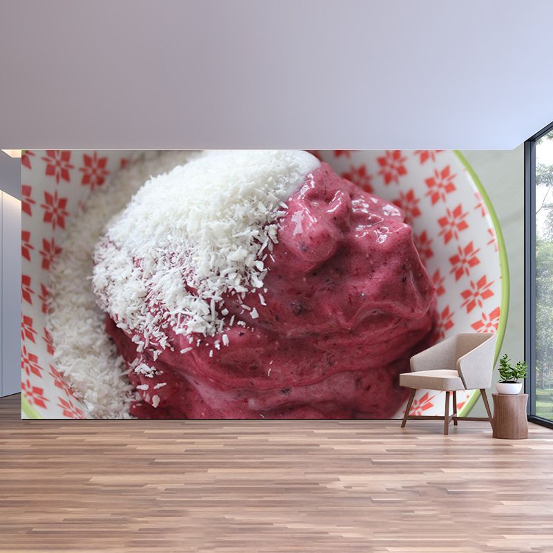 Ice Cream Mural Environment Friendly Decorative Wallpaper for Dessert Shop
