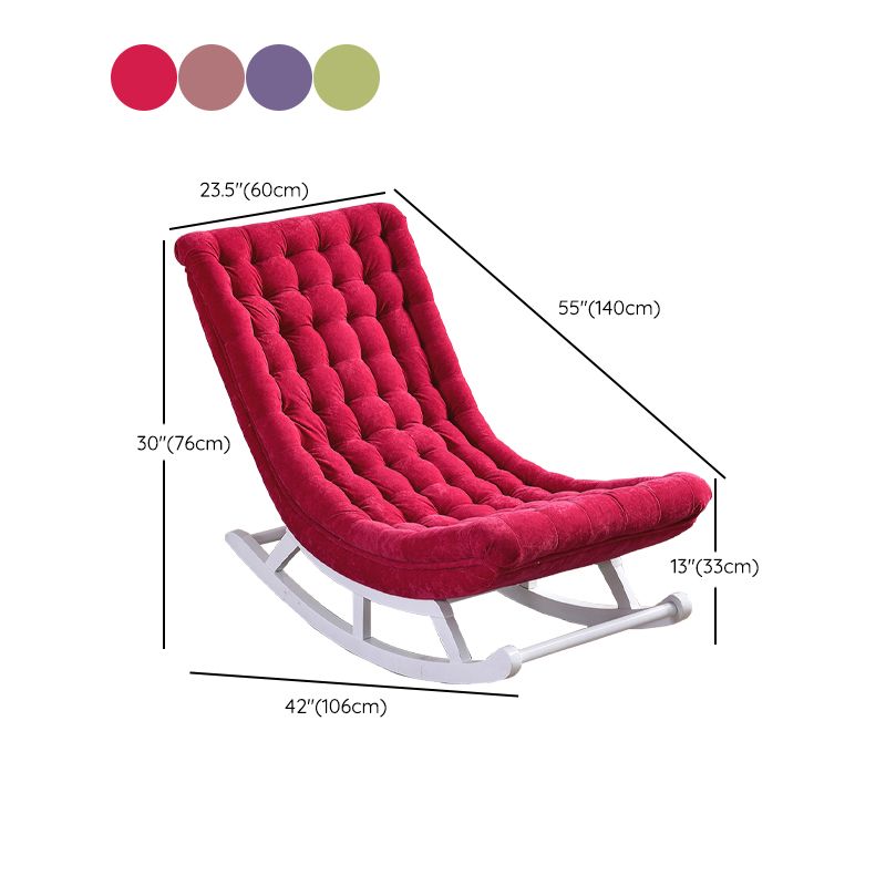 Solid Wood Base Leisure Chaise Rocking Chair Modern Home Lazy Sofa Chair