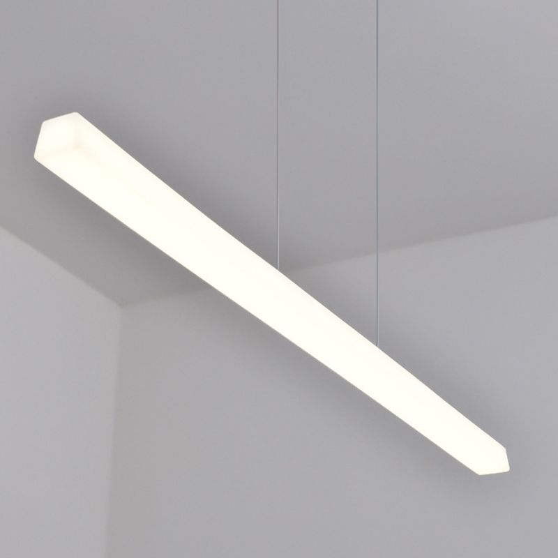 LED Island Lamp Modern Simple Island Hanging Lamp with Plastic Shade for Dining Room