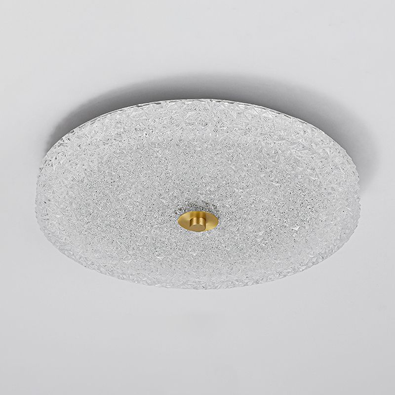 Nordic Style Ceiling Light Round Shape Ceiling Lamp with Glass Shade for Bedroom