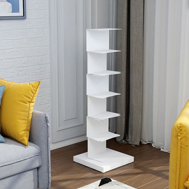Contemporary Standard Metal Bookshelf Closed Back Bookcase with Shelves
