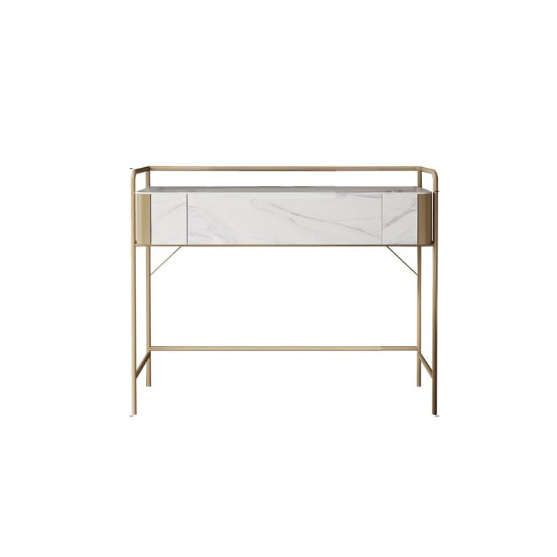 1 Storage Drawer Make-up Vanity Metal and Stone Dressing Table