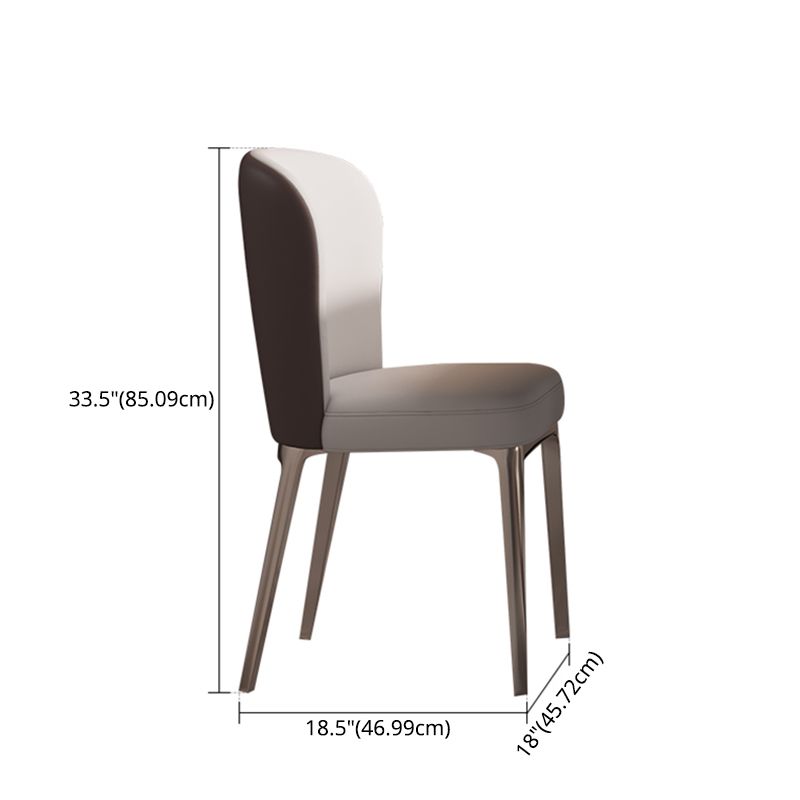 Minimalist Style Sintered Stone Dining Table with White Fixed Table and Trestle Base for Home Use