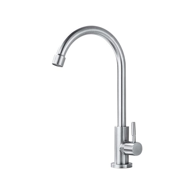 Modern Stainless Steel Kitchen Faucet Single Handle One Function Faucet