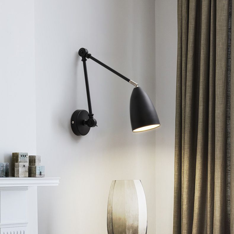 Contemporary Style Conical Wall Mounted Light Metal Bedroom Wall Mounted Lighting