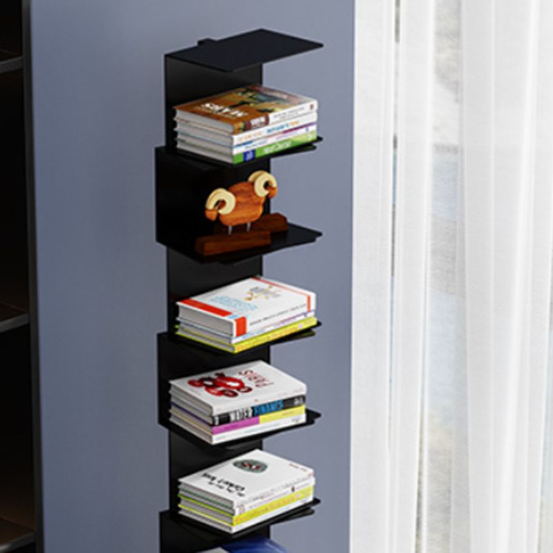 Metal Geometric Bookcase Modern Style Closed Back Book Shelf for Home Office