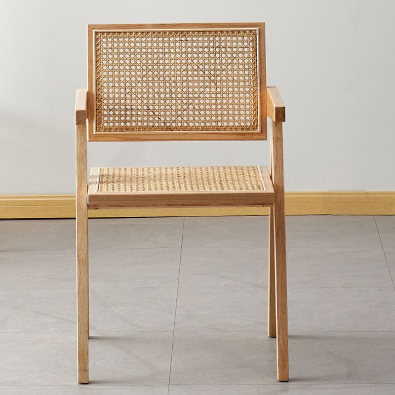 Wood 20" L x 20" W x 31.8" H Armless Solid Wood Frame Chair for Living Room