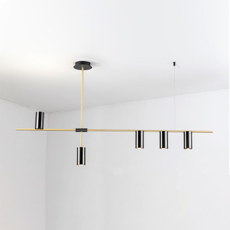 Modern Cylinder Island Lighting Fixtures Metal Pendant Lighting