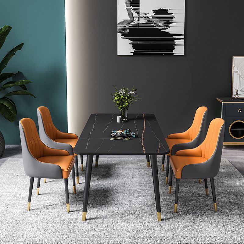 Designer Style Sintered Stone Dining Set 1/2/5/7 Pieces Rectangle Dining Table with Chairs