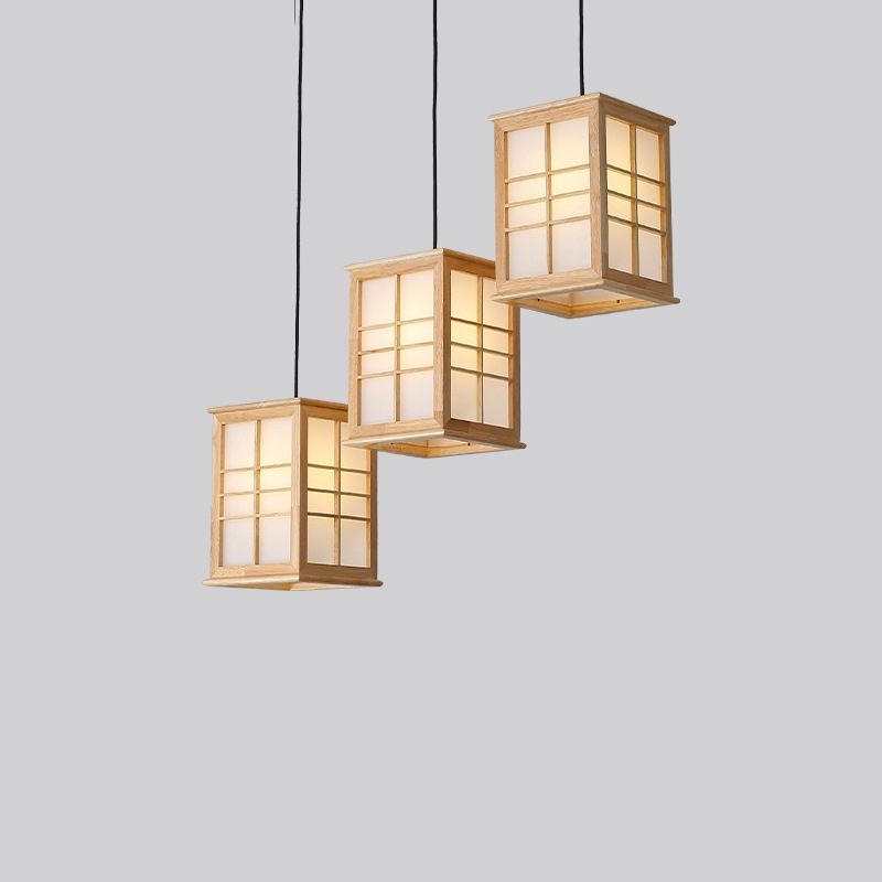 Marco rectangular de madera colgante moderno de simplicidad para sala de estar comedor de baño