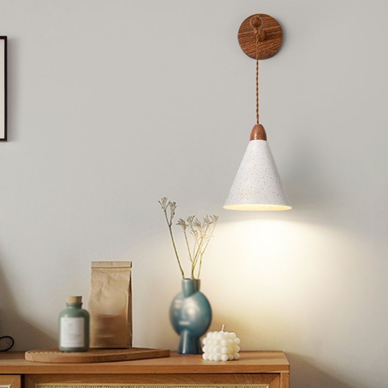 Contemporary Metal Wall Sconce Lighting Cone Shape Wall Lamp for Living Room