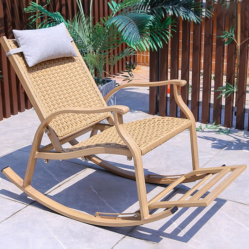 Modern Wicker Rocker Chair Metal Frame Rocker Chair for Outdoor