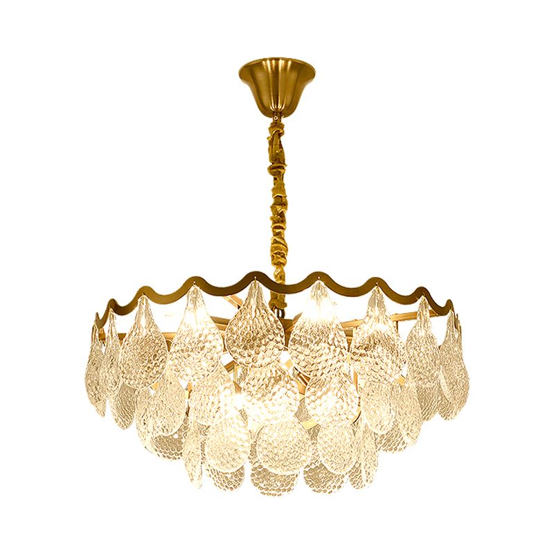 25,5 "/31.5" Weitstufte Kronleuchter Licht Nordic Crystal Gold 8/15 Lampen hängende Deckenleuchte für Wohnzimmer