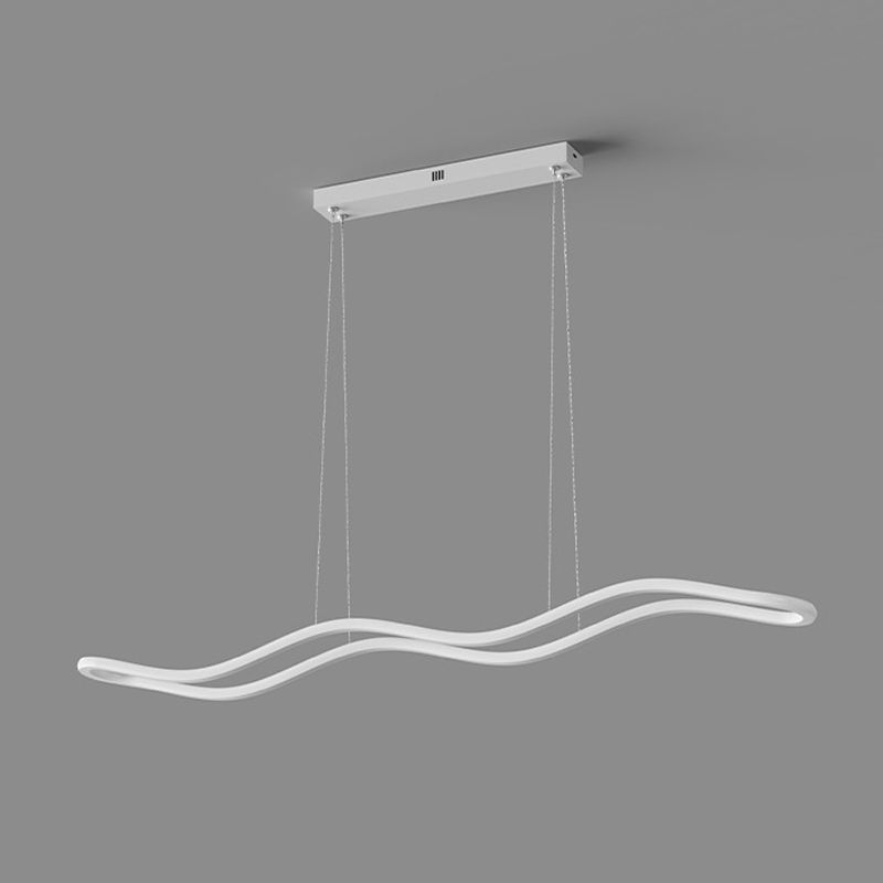 Linear Island Lights Contemporary Metal 1 Light Pendant Light Kit