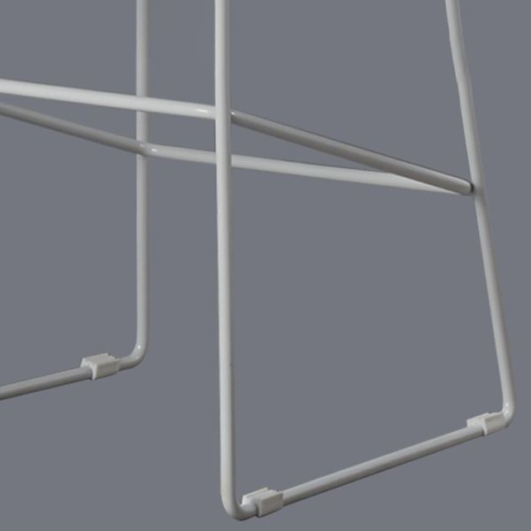Modern Style Iron Bar Stool with Footrest Coffee Shop Casual Bar Stool