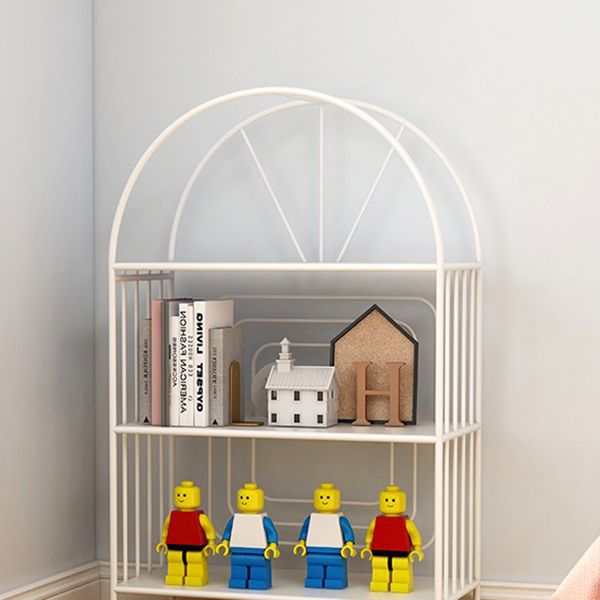 Scandinavian Metal Standard Bookshelf Open Back Bookcase with Shelves