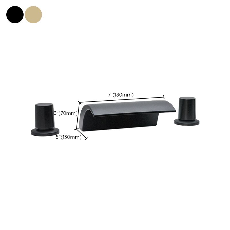 Contemporary Bath Faucet Trim Metal Deck Mounted Bath Faucet Trim
