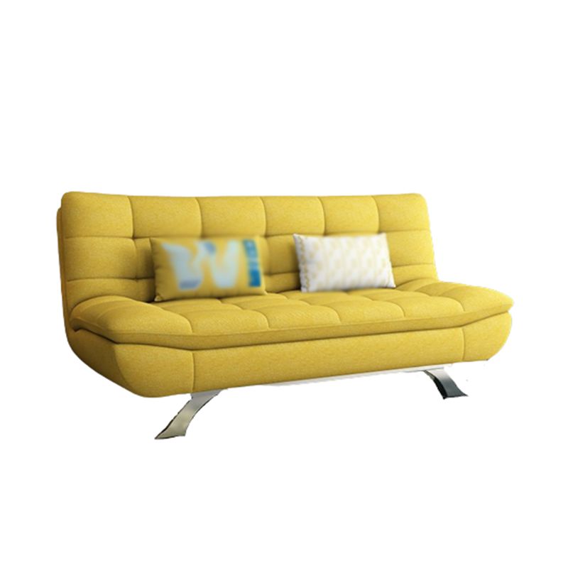 Cotton Blend Armless Sleeper Sofa Modern Tufted Back Sofa Couch