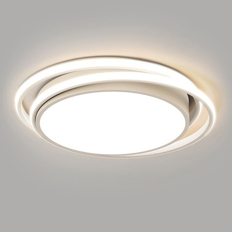 Modernism Single White Flush Mount Lighting Unique Ceiling Light for Bedroom