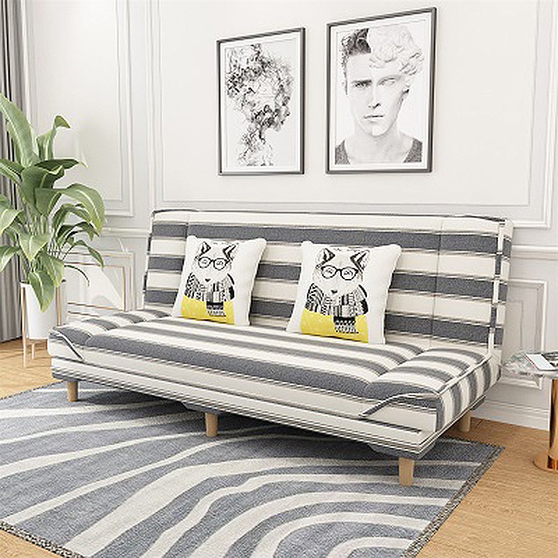 Tight Back Linen Armless Sofa with Foldable and Wear-resisting for Apartment