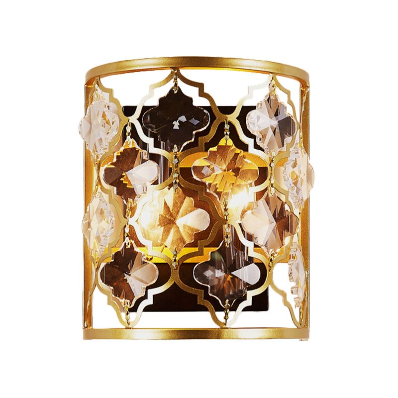 Éclairage mural à demi-cylindre Vintage Élégant Métallique 2 lumières LAMPE MUR MURS AVEC ACCENTEMENT DE CRISTAL CERT