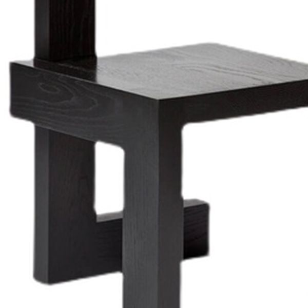 Modern Arm Chair Wood Open Back Dining Accent Chair for Home