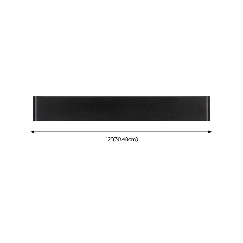 Linear Wall Lighting Modern Metal 1 Light Wall Sconces in Black