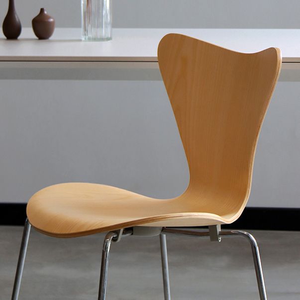 Solid Wood Armless Dining Chairs Contemporary Side Chair Set