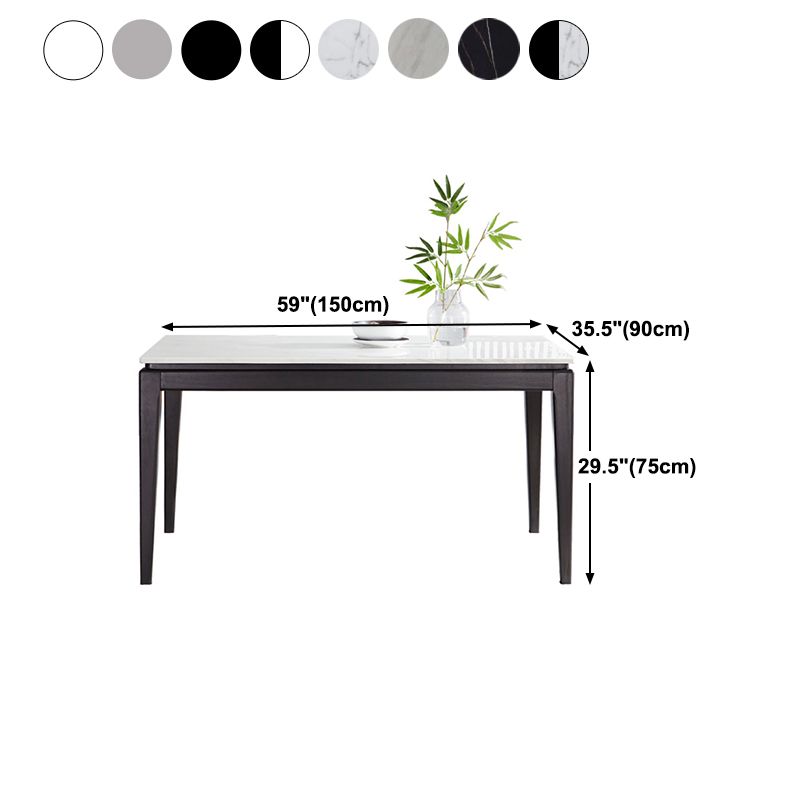 Mid-Century Rectangle Dining Table 4-foot Dining Room Furniture for Home