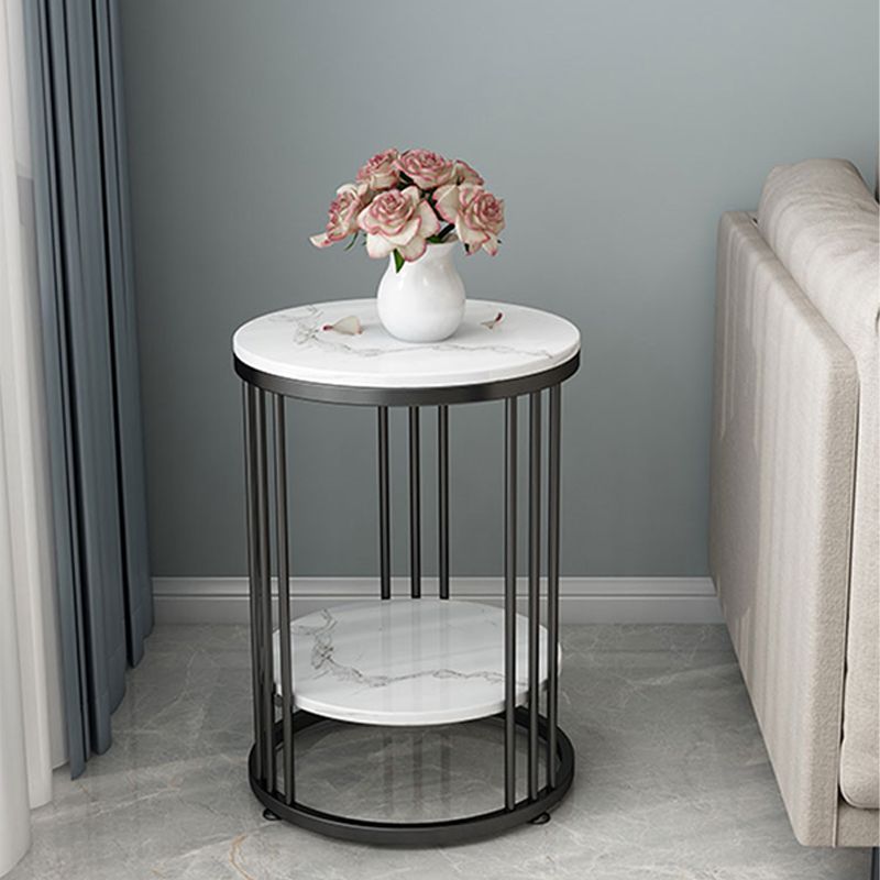 Minimalist Round Corner Table Frame Sofa Side Table for Living Room