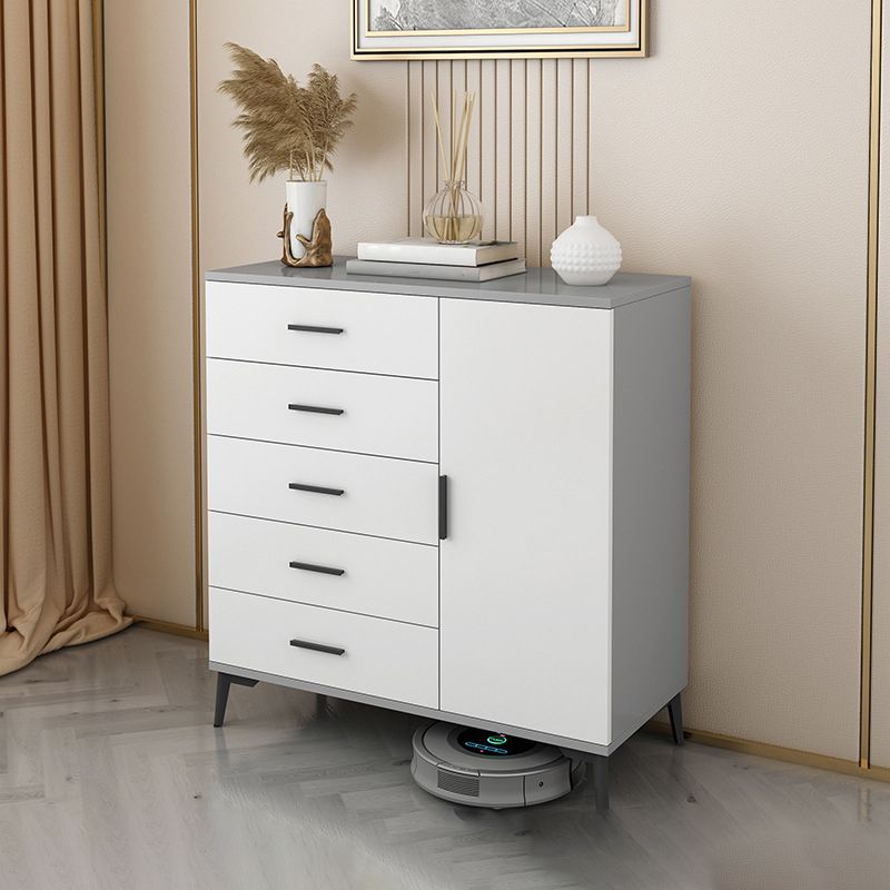 Modern Wooden Accent Cabinet with Black Straight Legs Storage Cabinet