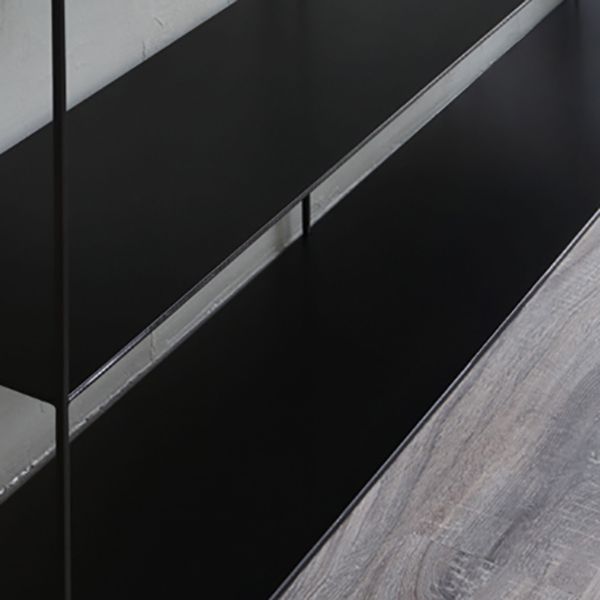Modern Rectangular Console Table Metal Console Sofa Table in White/Black