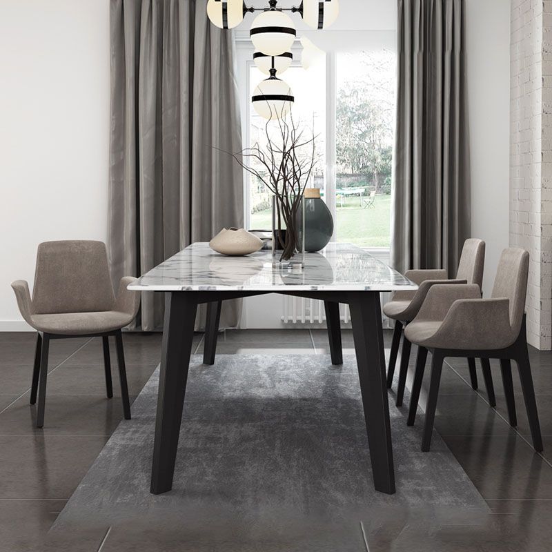 Contemporary 1/2/4/5/6 Pieces Dining Set Marble Dining Room Set for Home Use