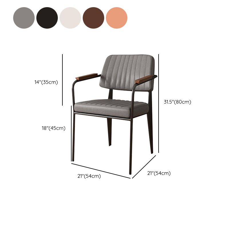 Industrial Kitchen Dining Side Chair Open Back  Dining Arm Chair