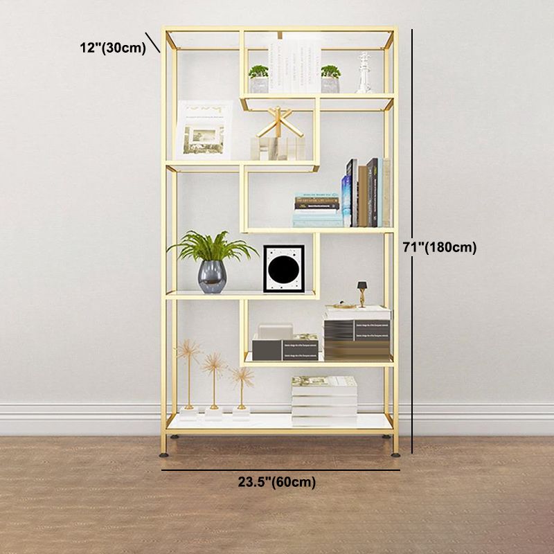 11.81 "W Bookshelf Open Back Glam Style Biveal für Lernraum Home Office
