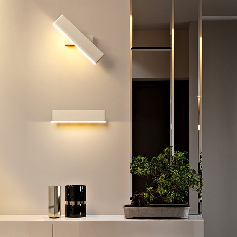 Square Shape Metal Wall Light Modern Style 1 Light Wall Lighting Fixtures