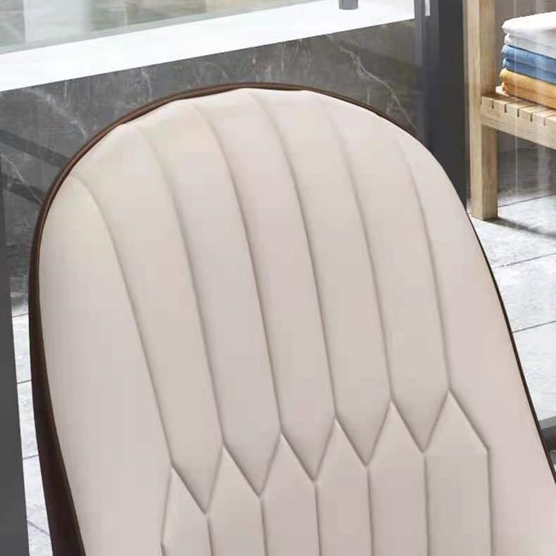 Silla escandinava interior tapizada Parsons Back Silla de comedor de metal