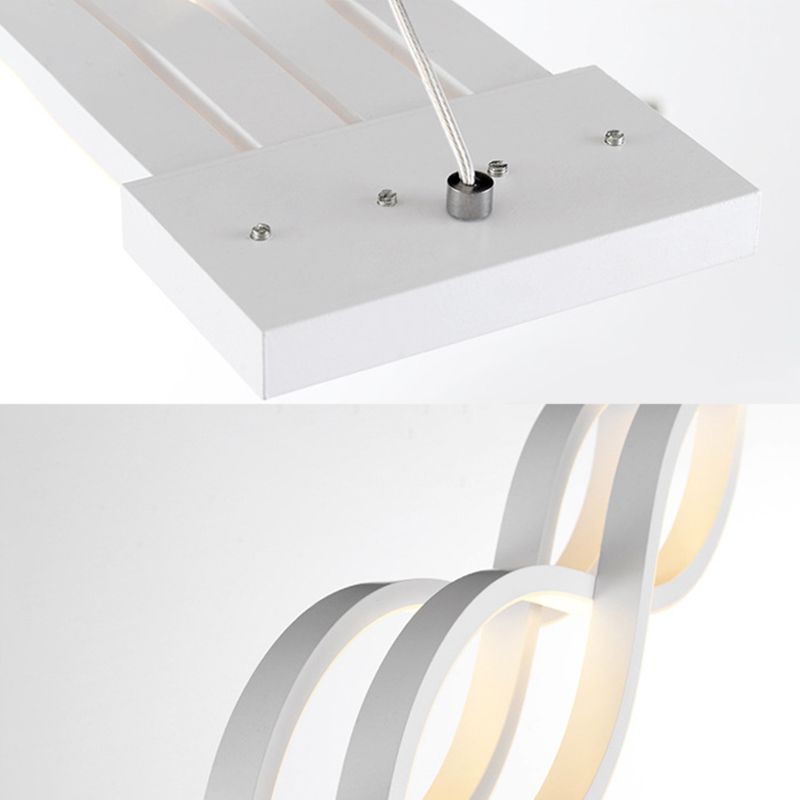 Wave Large Kitchen Pendant Lights Acrylic Modern Simplicity Island Chandelier Lights for Restaurant