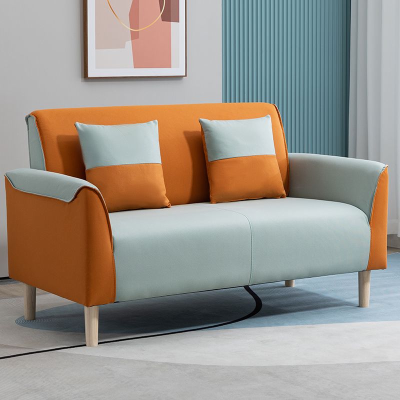 Stain Resistant Standard Sofa Pillows Included Settee with Legs