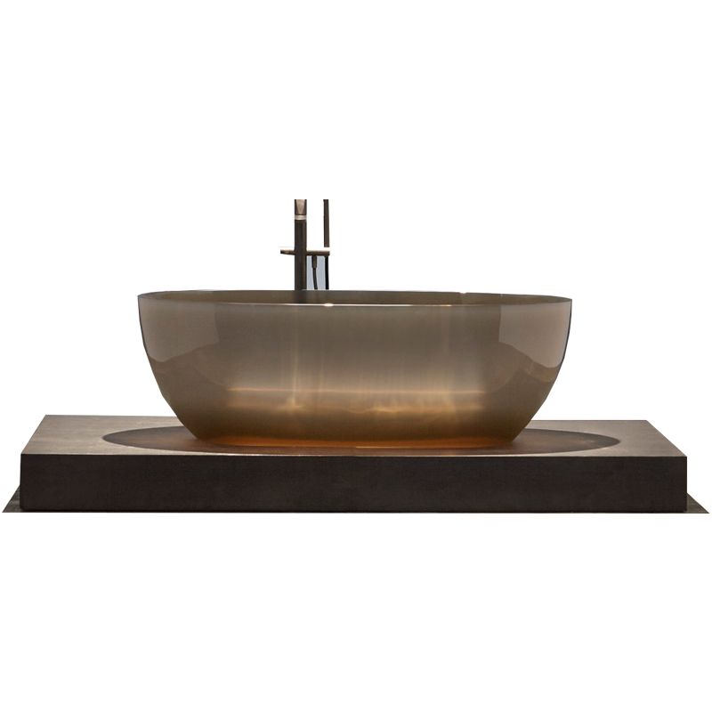 Soaking Back to Wall Bathtub Antique Finish Freestanding Bath Tub