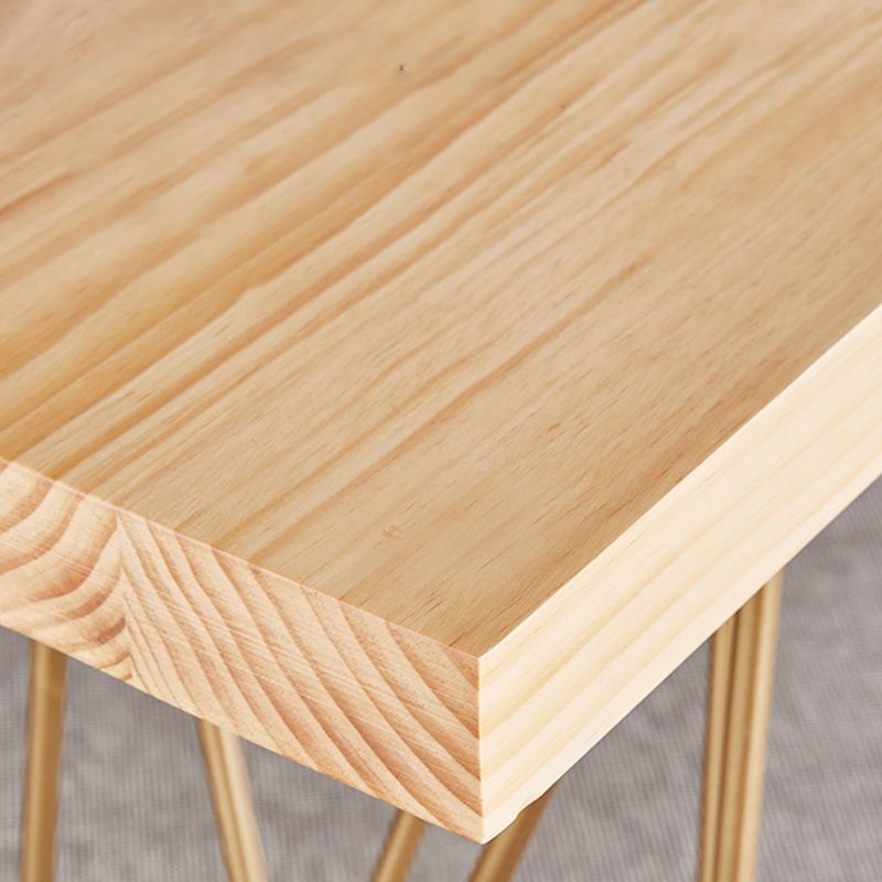 Modern Bar-height Table Solid Wood Top Bistro Pub Table with Four Legs