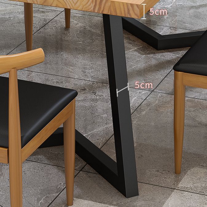 Industrial 1/2/7 Pieces Dining Set Solid Wood Dining Table for Home Use