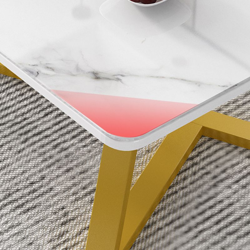 Slate Rectangle Coffee Table Abstract Base Type Cocktail Table