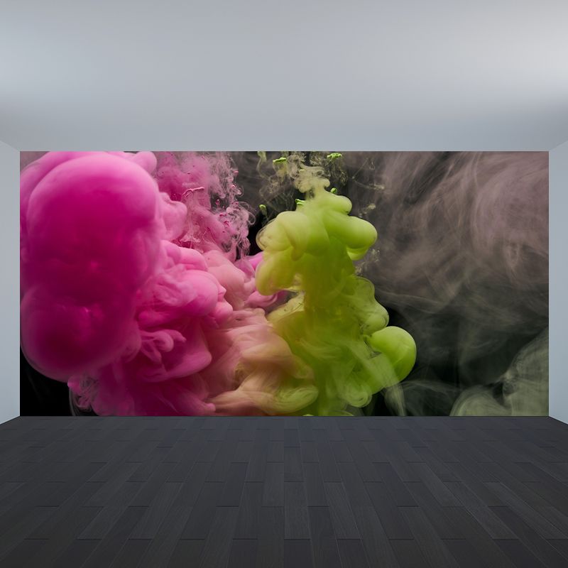 Huge Explosion Mural Decal Modern Novelty Abstract Wall Art in Multi Color