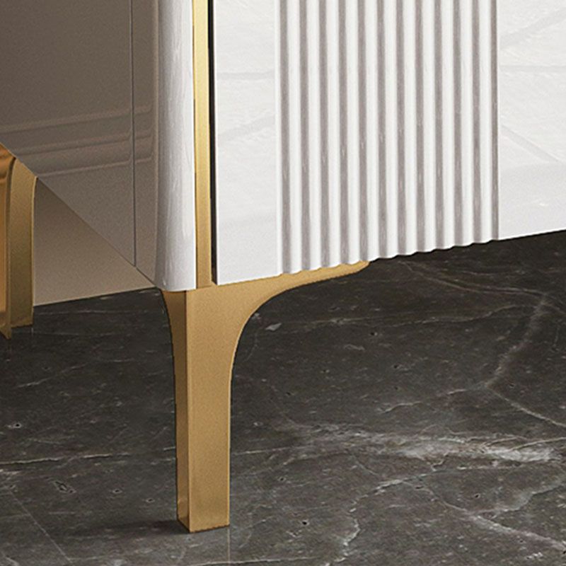 Modern Stone Top Dresser Horizontal Storage Chest with Drawer for Bedroom