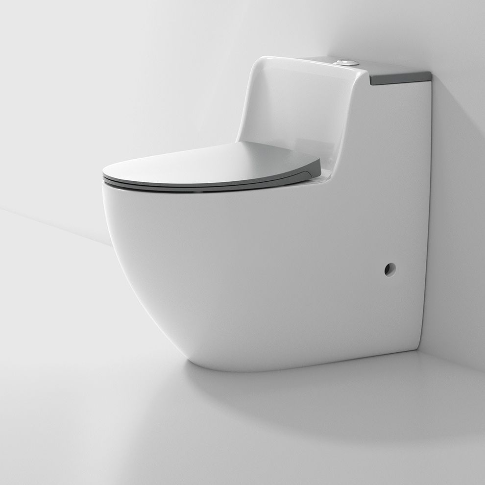 Modern Elongated Toilet Bowl Siphon Jet Flush Toilet with Seat