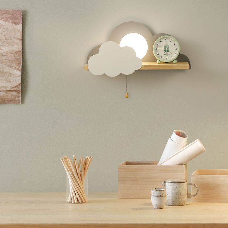 Nórdicos Macarons en forma de pared en forma de nube Iron Iron 1 Light Sponces