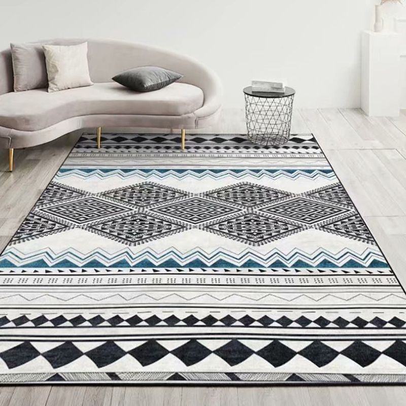 Boho Tribal Totem Teppich Klassiker Polyester Teppichfleckfest -Resistent Innenteppich für die Heimdekoration