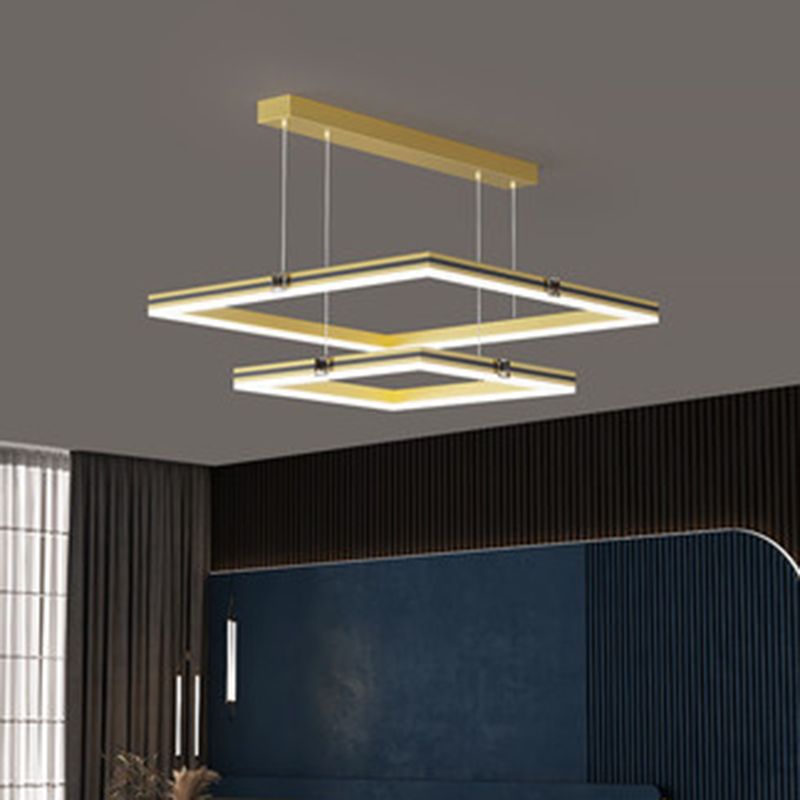 Luz de colgante de techo de múltiples capas de múltiples lámparas acrílicas modernas