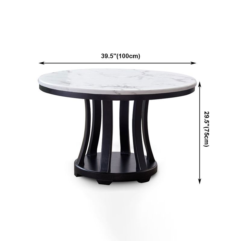 Mesa de comedor estándar moderna Mesa de comedor redonda de mármol con base de pedestal